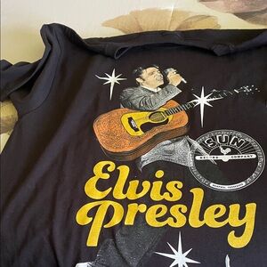 Graphic Tee - Black with Yellow Print